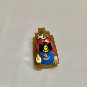 Plastic Pirate Toy Figure in Brown, Red, Blue and Black